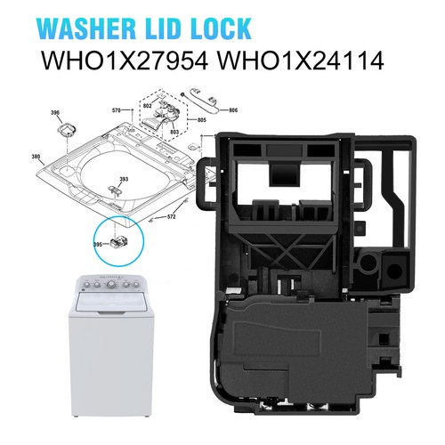 New wh01x27954 washer lid - wh01x27954,